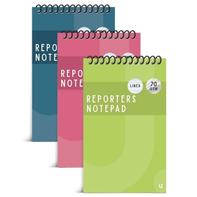 Reporters Notepad 5″ x 8″ Assorted Colours P1109 (Parcel Rate)
