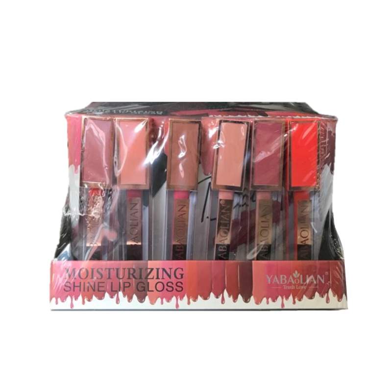 Yabaolian Lip Gloss Assorted Colours Box of 24 Y3023 (Parcel Rate)