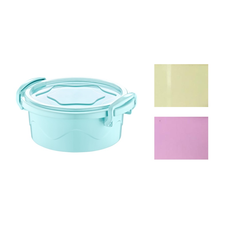 Mini Round Food Storage Container 300 ml Assorted Colours AK241 (Parcel Rate)