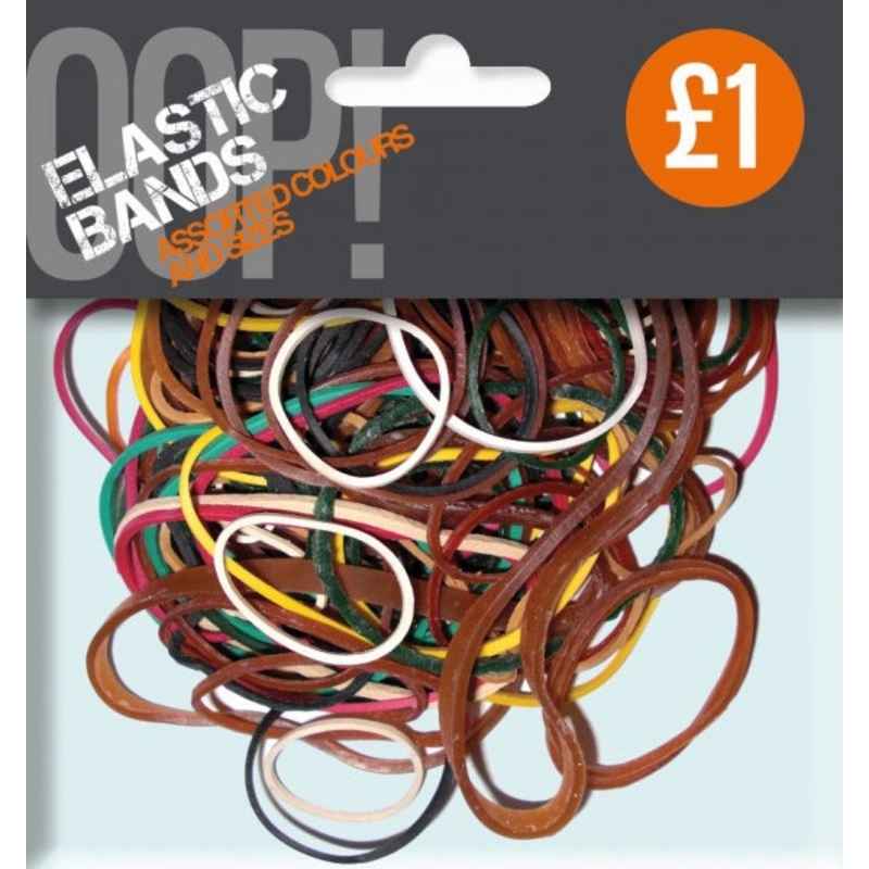 OOP! Elastic Bands Assorted Colours and Sizes A2431 (Parcel Rate)