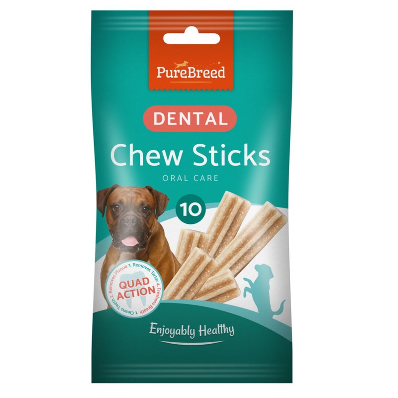 Pet Dog Treats Oral Care Dental Chew Sticks 10 Pack 315807 (Parcel Rate)