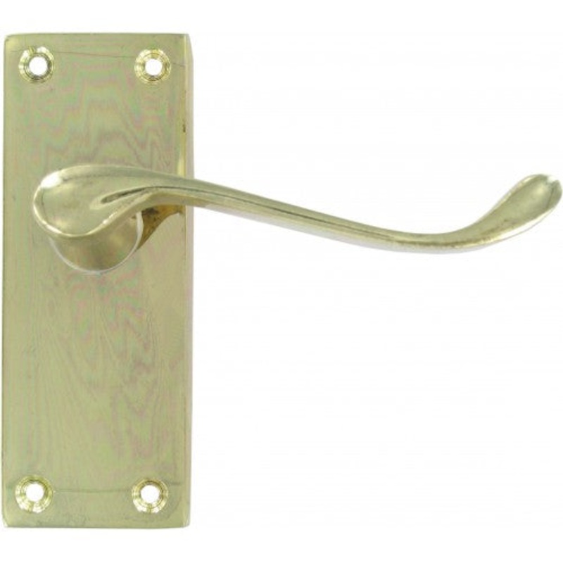 4″ Vic Scroll Latch Handle Brassed 0923 (Parcel Rate)