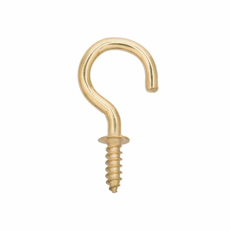 Gold / Brass Coloured Cup Hooks 1 1/4” Pack Of 24 DIY Home 0713 (Large Letter Rate)