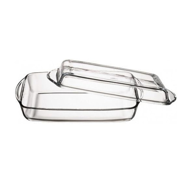 PB Borcam Glass Casserole Dish with Lid 1.30 Litre 59019 (Parcel Plus Rate)