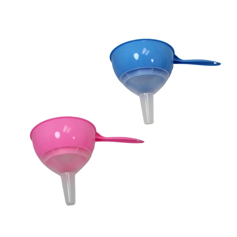 2-in-1 Plastic Sieve and Funnel 15 cm Assorted Colours 6052 (Parcel Rate)