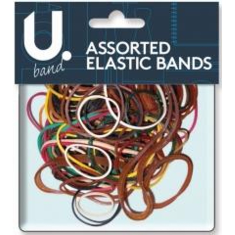 Assorted Size and Colour Elastic Bands Art and Crafts Assorted Bunch P2410 (Large Letter Rate)