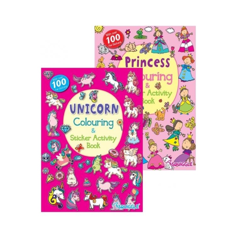 New Design My Fun Sticker Activity Book Unicorn & Princess Girls Book x 1 P2190 (Parcel Rate)
