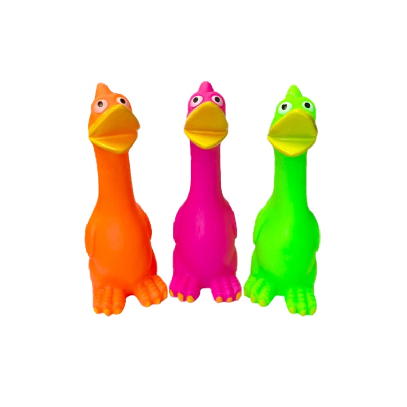 Pets Dog Toy Squeaky Chicken Bird 17cm Assorted Colours 5037 (Parcel Rate)