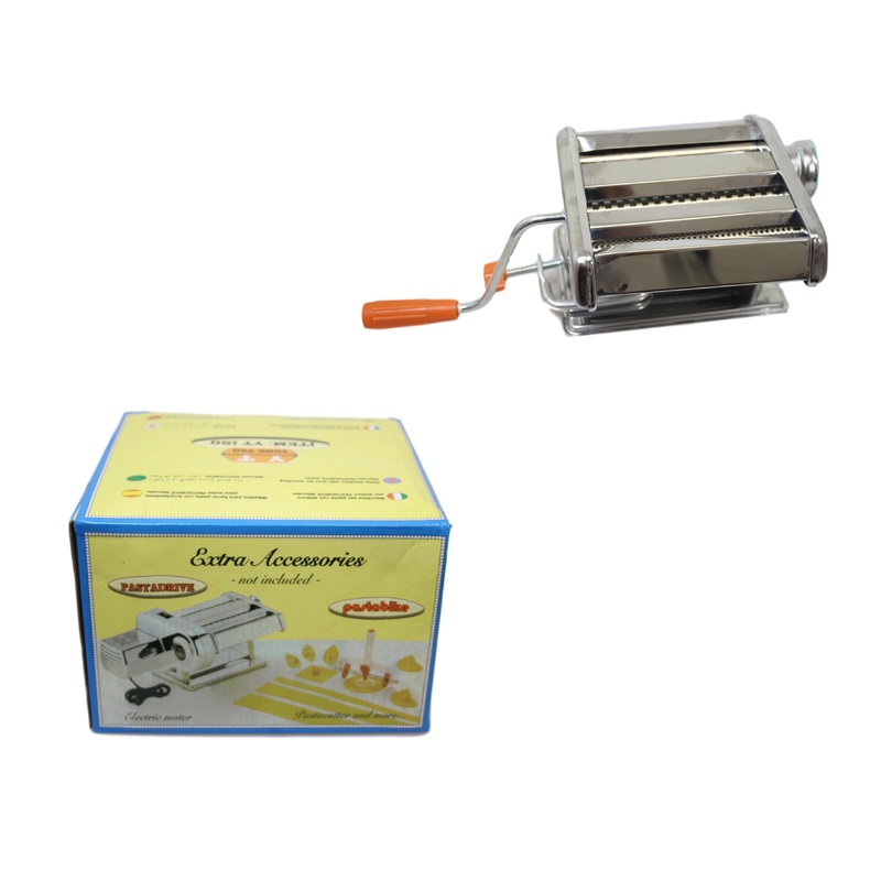 Stainless Steel Manual Pasta Noodle Dough Roller Maker Machine 9 x 14cm 2616 (Parcel Rate)