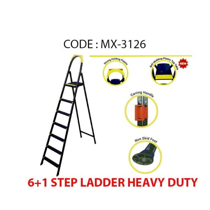 Step Ladder Heavy Duty 6+1 Diy Home MX3126 A  (Big Parcel Rate)