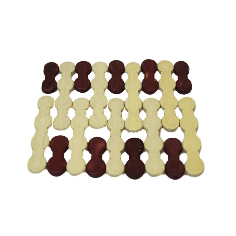 Wooden Square Pan Trivet Coaster 15 cm 5686 (Large Letter Rate)