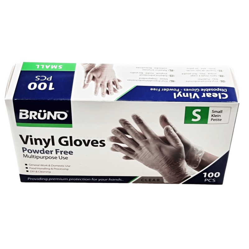 100 Small Disposable Vinyl Clear Examination Gloves Powder Free Latex Free Gloves VG001 (Parcel Rate)