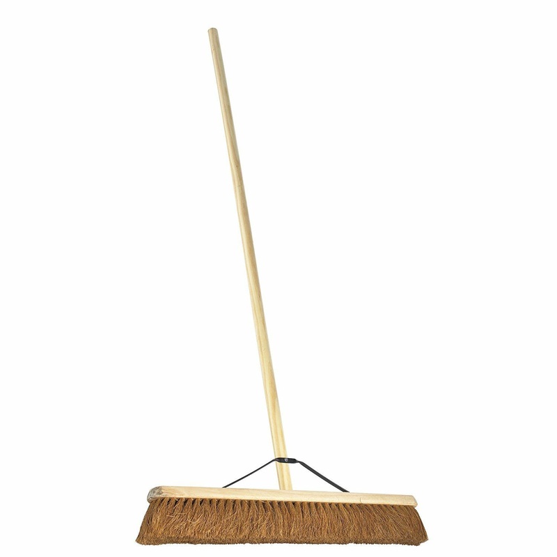 18″ Soft Coco Garden Wooden Broom Brush B18S A (Big Parcel Rate)