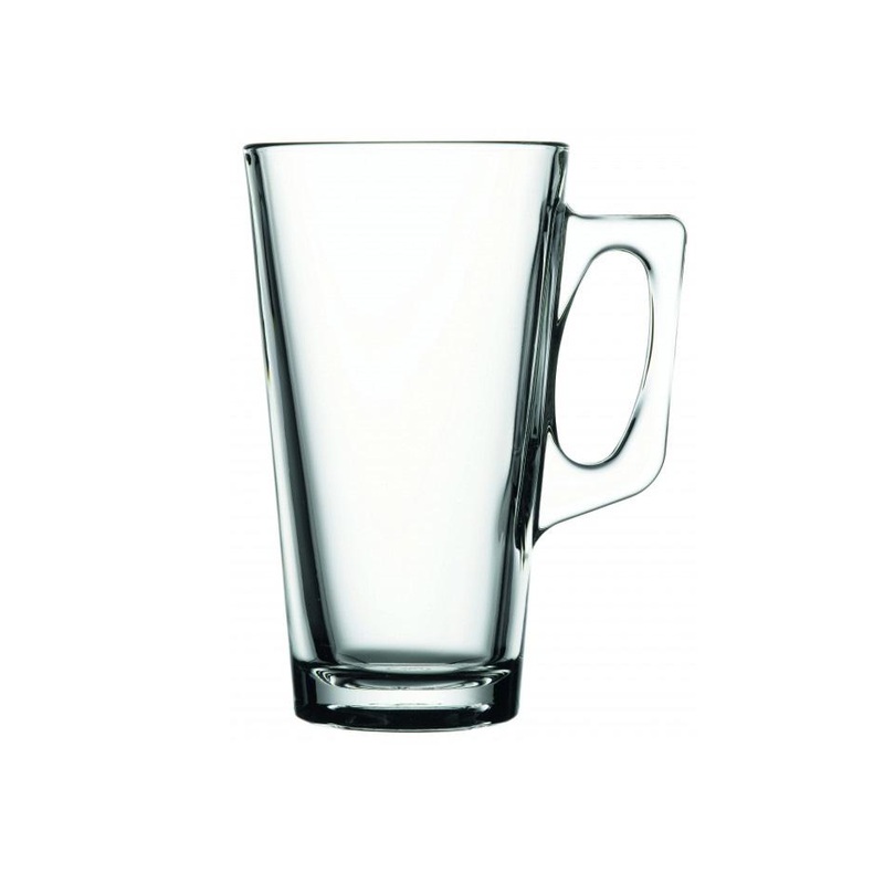 2 Piece Vela Mugs High Quality Glassware Drinking Glasses With Handle 385ml 55249 (Parcel Rate)