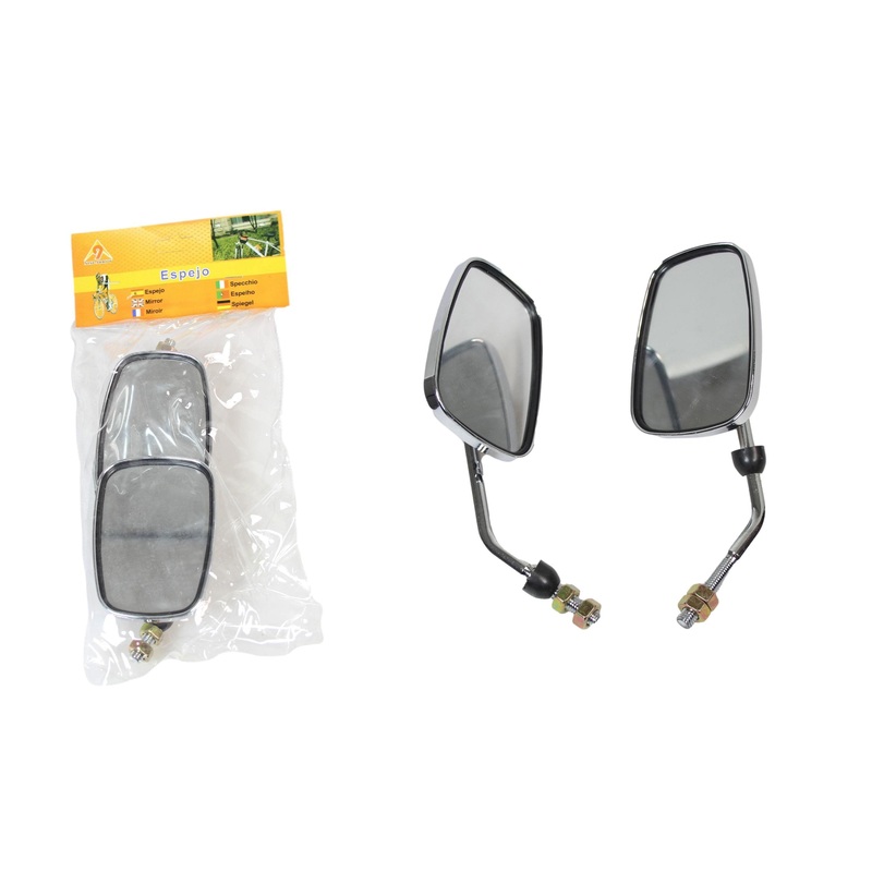 Adjustable Bicycle Mirrors 2 Pieces Rotatable Wide Angle Safety 1835 (Parcel Rate)