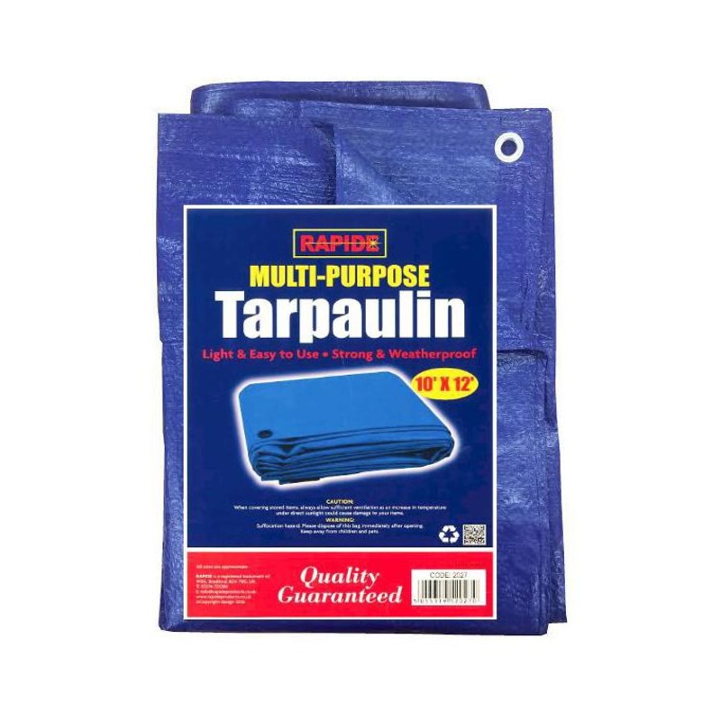 Blue Multipurpose Use Tarpaulin Light Easy and Strong Waterproof Tarpaulin 10′ x 12′ 2027 (Parcel Rate)