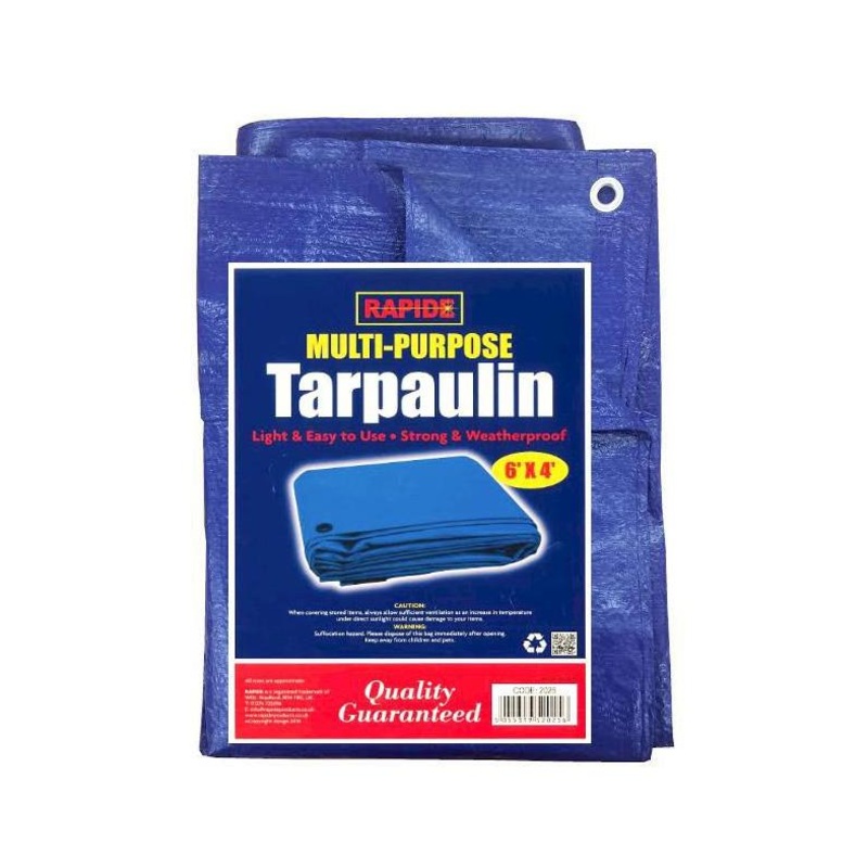 Blue Multipurpose Use Tarpaulin Light Easy and Strong Waterproof Tarpaulin 6’x 4′ 2025 (Parcel Rate)