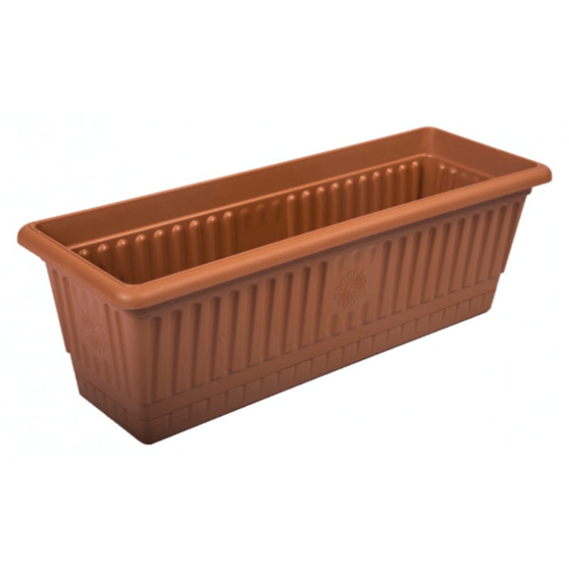 Plastic Rectangle Balcony Flower Pot Container Medium 50 x 17 x 16cm H3494 (Parcel Rate)