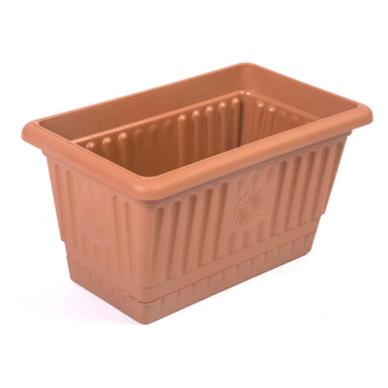 Plastic Rectangle Balcony Flower Pot Container Small 30 x 17 x 16cm H3487 (Parcel Rate)