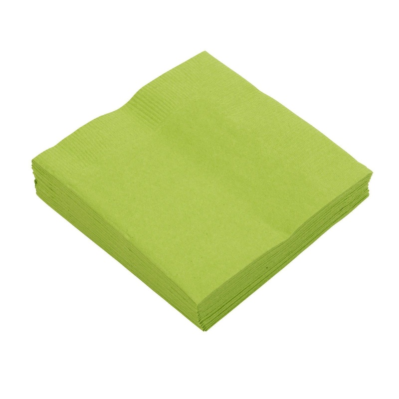 100 Pack Tableware Soft Party Paper Apple Green Napkins 30cm x 30cm 30AG100 (Parcel Rate)