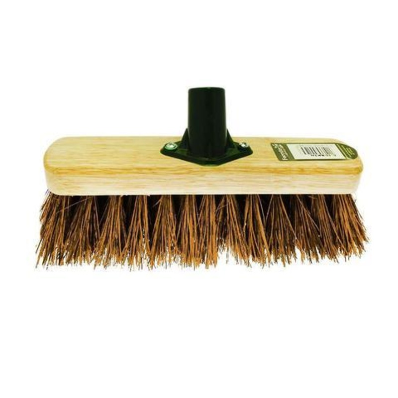 12″ Hard Bassine Garden Wooden Broom Brush Head BHP290B1 / BH0660 (Parcel Rate)