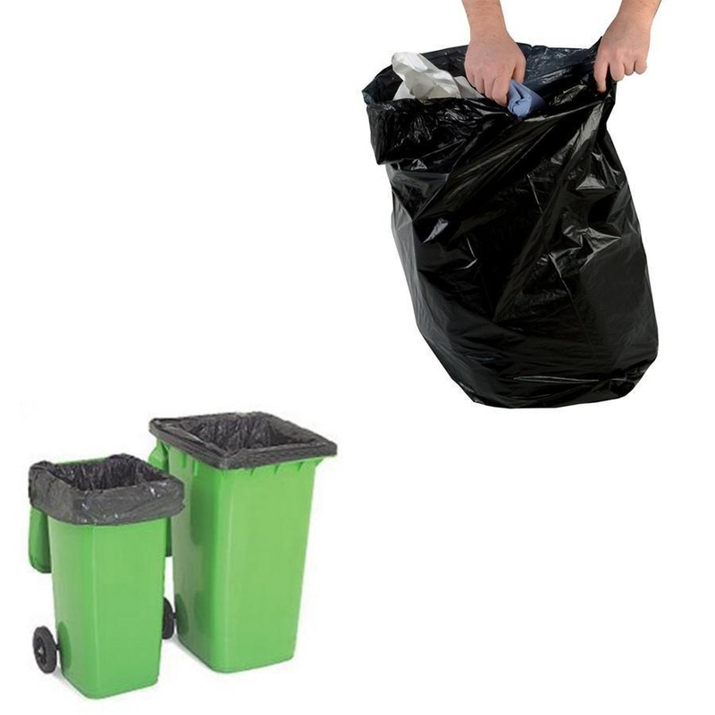 200 Pcs Heavy Duty Black Recycled Refuse Sacks Bags Outdoor 18 x 29 x 38” Diy 08464 /820c (Parcel Rate)