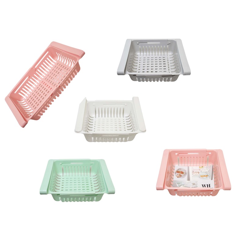 Adjustable Extendable Fridge Organiser Storage Rack Pull Out Assorted Colours 6588 (Parcel Rate)