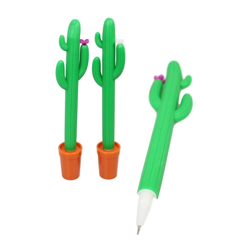 Childrens Pack Of 2 Fun Cactus Pens Writing Stationery 5279