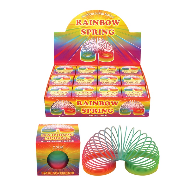 Childrens Playing Rainbow Springing Bouncy Spring 7.5cm  N19051 (Parcel Rate)