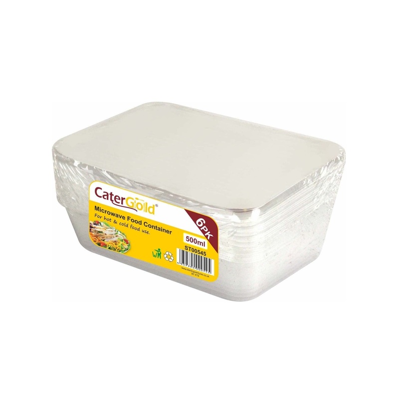 Plastic Food Storage Take Away Container 500ml Pack of 6 ST00545 A (Parcel Rate)