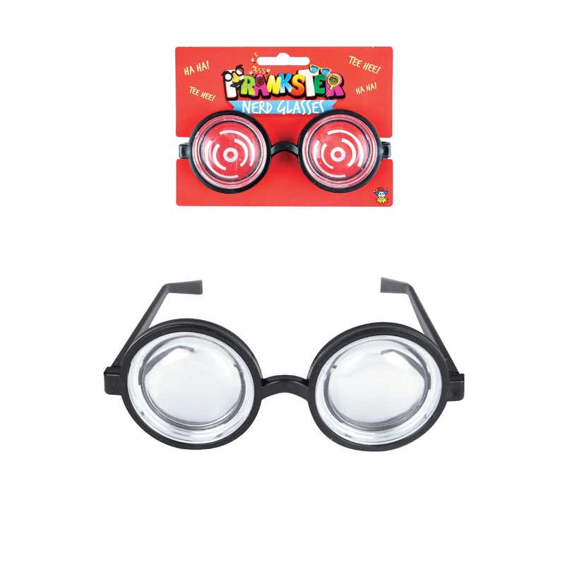 Pranksters Fancy Dress Nerd Glasses with Clear Lenses N69025 (Large Letter Rate)