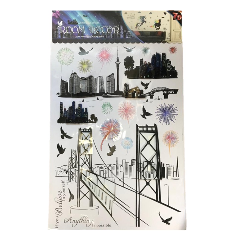 Room Dcor Large Wall Stickers 70 x 49 cm Assorted Designs 5360 (Parcel Rate)