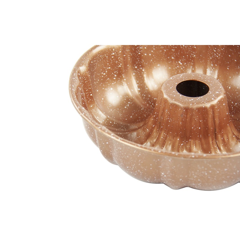 Round Ring Bundt Cake Baking Tin Mould 24 cm Speckled Gold 5408 / 9819 (Parcel Rate)