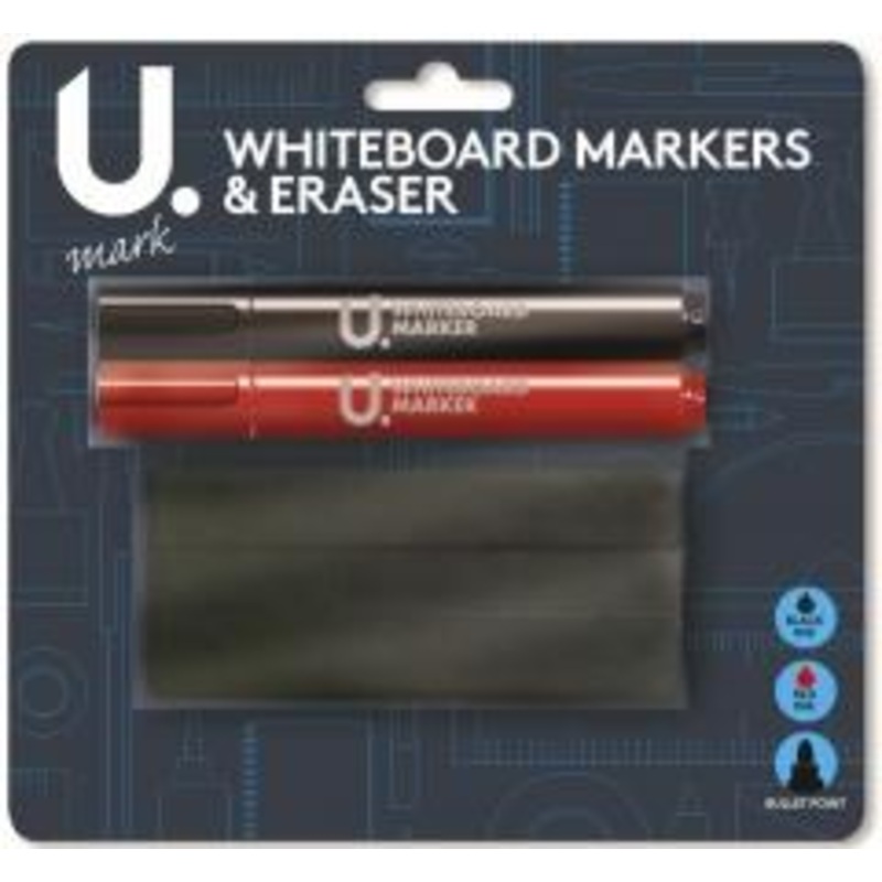 School Office White Board Marker And Eraser Red Black Markers P2568