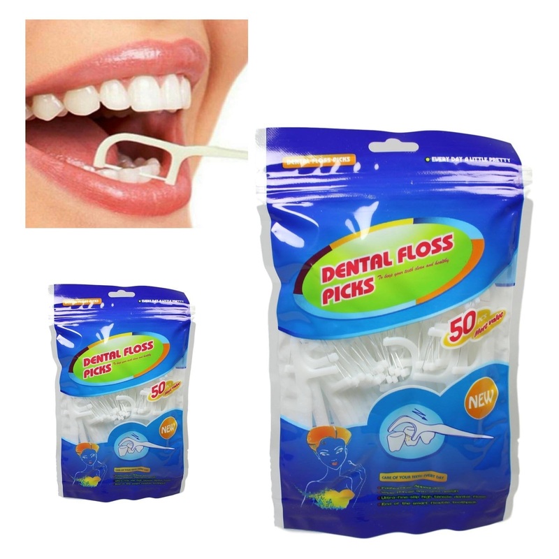 Smart Flexible Dental Floss Picks Care And Cleaner Teeth Ultra Fine Strip 50 Packs 5239 (Parcel Rate)