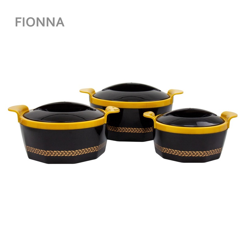 SQ Professional Fionna Hot Pot Set of 3 1.0 – 1.5 – 2.5L Black 9352 (Big Parcel Rate)