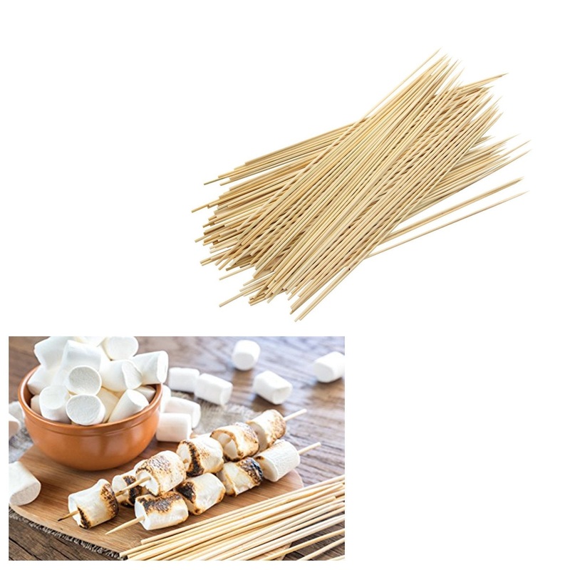 Pack of Wooden Bamboo BBQ Skewers Sticks 26cm 0307 (Parcel Rate)