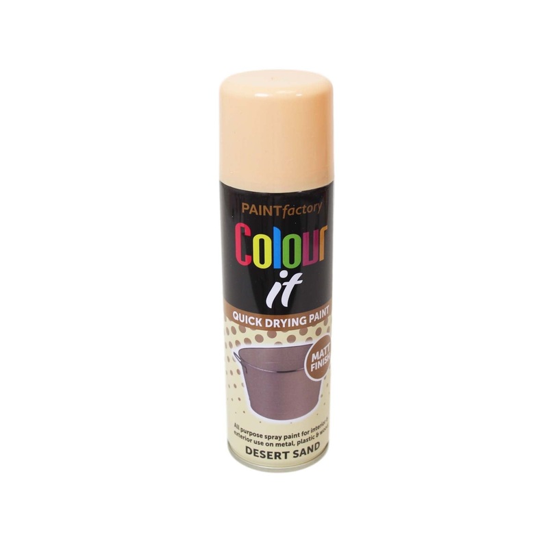Paint Factory Colour It Spray Paint Matt Desert Sand 250ml 2856 (Parcel Rate)