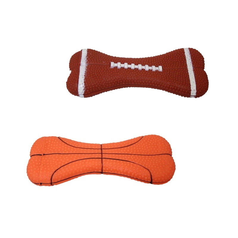 Pet Dog Toy Basketball / Rugby Bone 16.5 cm 6546 A (Large Letter)
