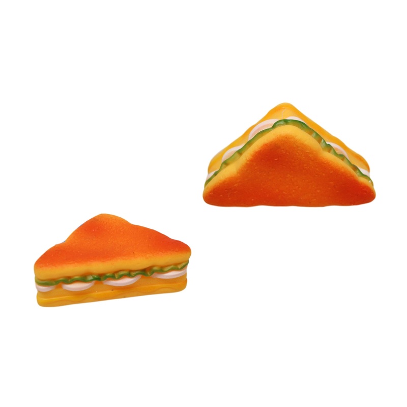 Pet Dog Toy Squeaky Sliced Sandwich 10 x 5.5 cm 6359 (Parcel Rate)