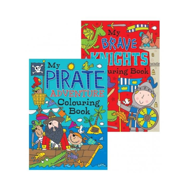 Pirates & Knights Colouring Books Fun Crafts School Home x 1 P2804 (Parcel Rate)