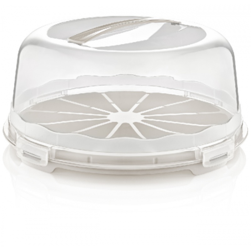 Plastic Cake Pastry Carry Storage Box with Cover 30 cm Assorted Colours D30306 (Parcel Rate)