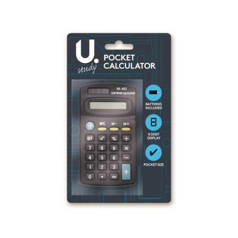 Pocket Calculator 8 Digit Display Home Office School Handy Pocket Size Calculator P2387 (Large Letter Rate)