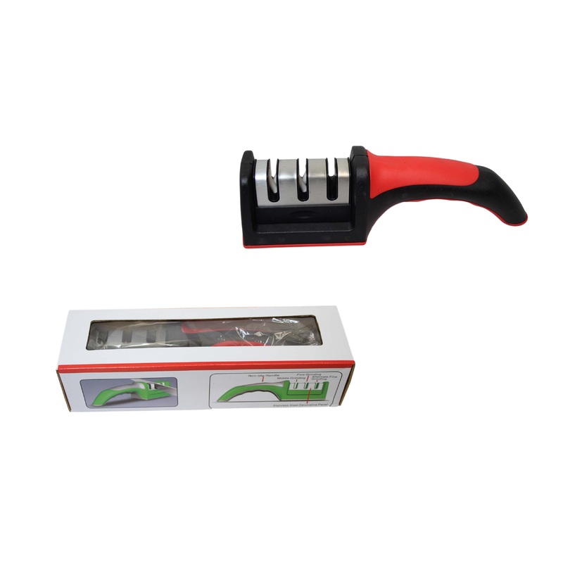Professional Kitchen Knife Sharpener Diamond 3 Stage Knife Sharpening Tool 20cm 6369 (Parcel Rate)