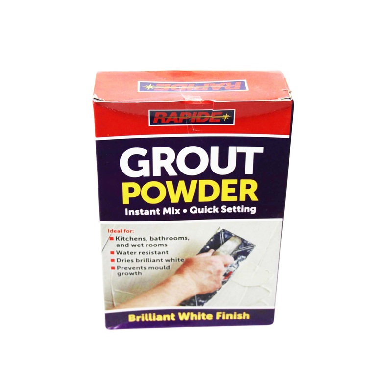 Quick Setting Grout Powder Instant Mix Brilliant White Finish Grout Powder 600g DIY 3130 (Parcel Rate)