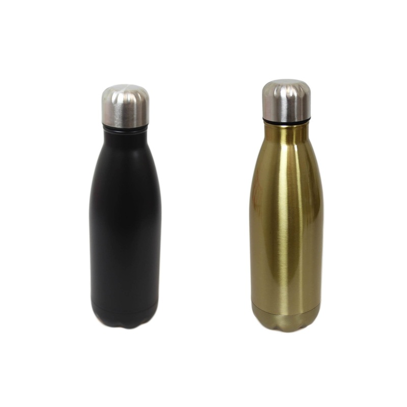 Steel Thermos Drinking Flask Bottle 350ml Assorted Colours 6525 (Parcel Rate)
