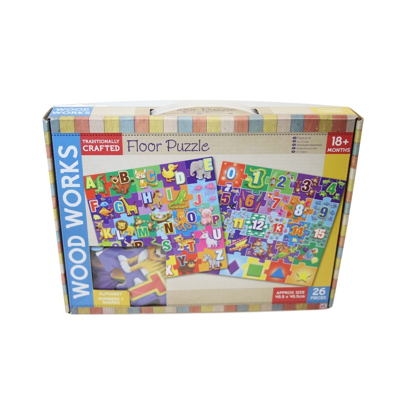 Woodworks Children’s Floor Alphabets and Letters Jigsaw Puzzle 45.5cm 1374123 (Parcel Rate)