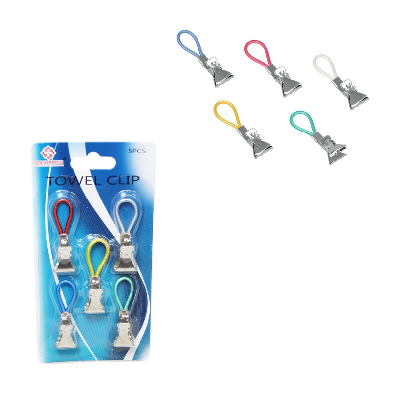 5 Piece Clips Towel Cloth Hanging Clips Metal Assorted Colour 2cm Clip 2821 (Large Letter Rate)