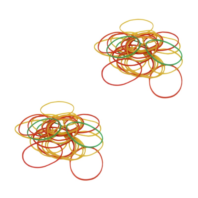 Assorted Colour Light Thin Rubber Bands Home School Arts and Crafts 300 Pack 5939 (Parcel Rate)