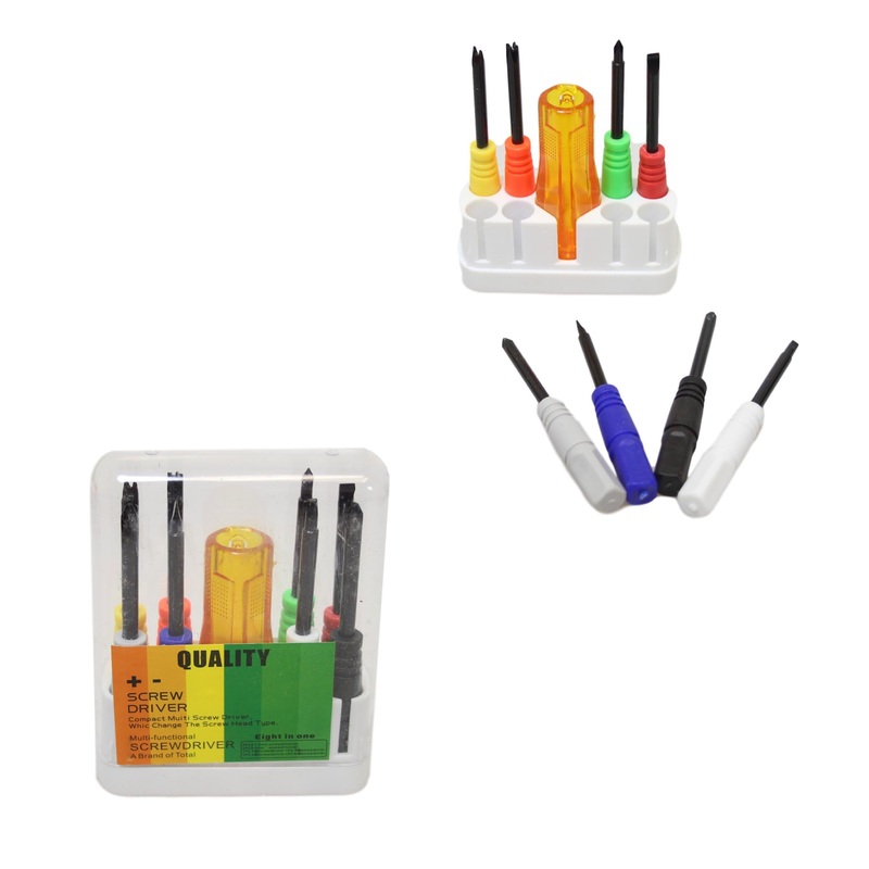 Assorted Precision Screwdriver Set  Indoor Outdoor Builders DIY Screw Set 8 Pack 6201 (Parcel Rate)